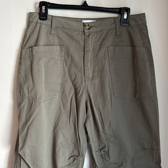 Pistola Women’s high rise barrel army green Khaki Cargo Pants size 27 EUC! - Picture 2 of 11